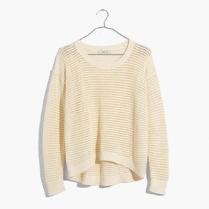 madewell northshore pullover cotton sweater size m